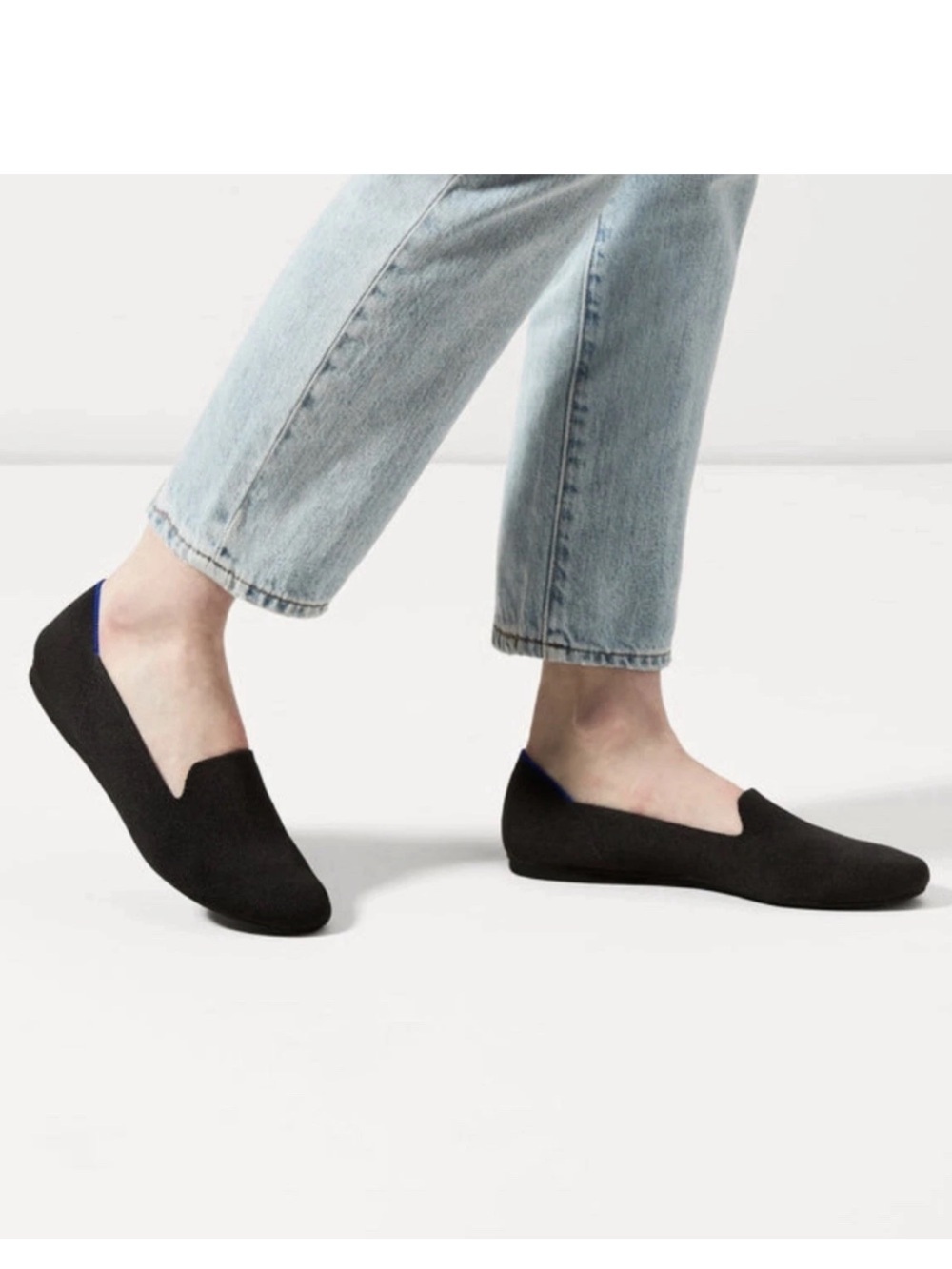 Rothy’s The Loafer Slip-On Flats Black Solid Women’s Shoes Size 8
